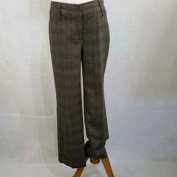 princess polly baby blue dress Allen Grey and Brown Plaid Stretch Flannel Dress Pant